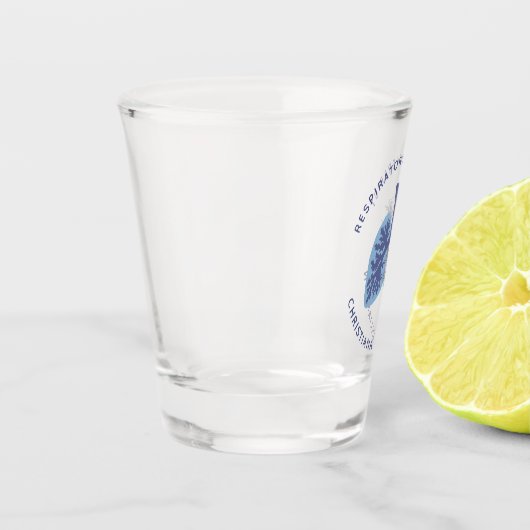 Aangepaste ademhalingstherapie Floral Lungs Gift Shot Glas (Links)