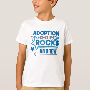 Aangepaste adoptie Rocks Blue Grey T-shirt
