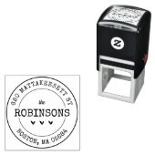 Aangepaste adres harten  zelfinktende stempel (In situ)