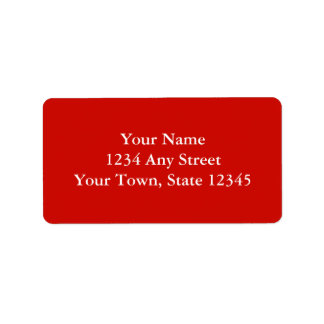 Aangepaste Adresetiketten - Bright Red Etiket