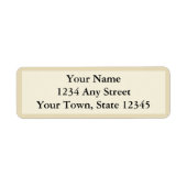 Aangepaste Adresetiketten - Ecru, beige of crème Etiket (Voorkant)