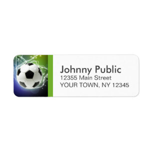 Aangepaste Adresetiketten Voetbal Etiket