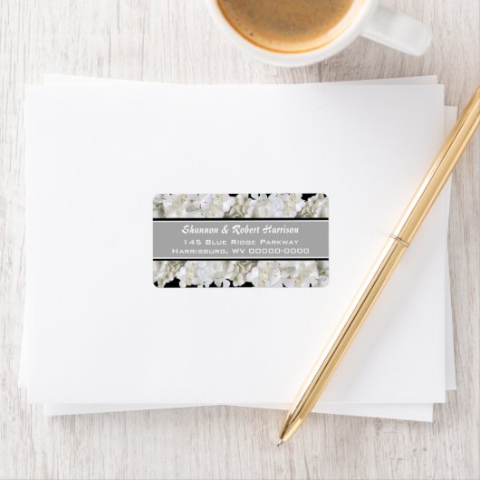 Aangepaste Adresetiketten voor zwarte en witte Flo Etiket (Insitu)