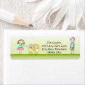 Aangepaste adreslabels voor Schattigee retourzendi Etiket (Insitu)