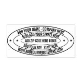 Aangepaste adresnaam Website Ovaal Rubber Stempel (Afrduk)