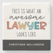 Aangepaste advocaat | Openbaar aanklager | Geweldi Stenen Onderzetter (Voorkant)