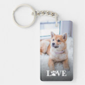 Aangepaste Afbeelding Dog Love Paw Quote Tekst Sleutelhanger (Voorkant)