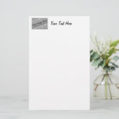 Aangepaste afbeelding en Tekst Sjabloon voor Stati Briefpapier (Staand voorkant)