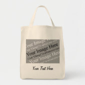 Aangepaste afbeelding en tekst Sjabloon voor Tasse Tote Bag (Voorkant)