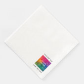 Aangepaste afbeelding foto of logo tekst sjabloon  servet (Hoek)