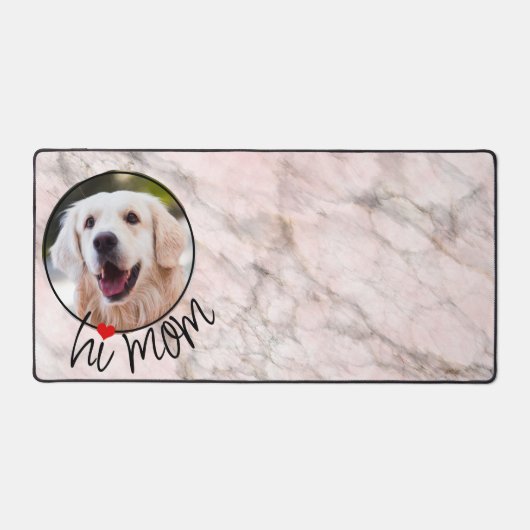 Aangepaste Afbeelding Liefde Hart Hi Moeder Tekst Bureaumat (Voorkant)