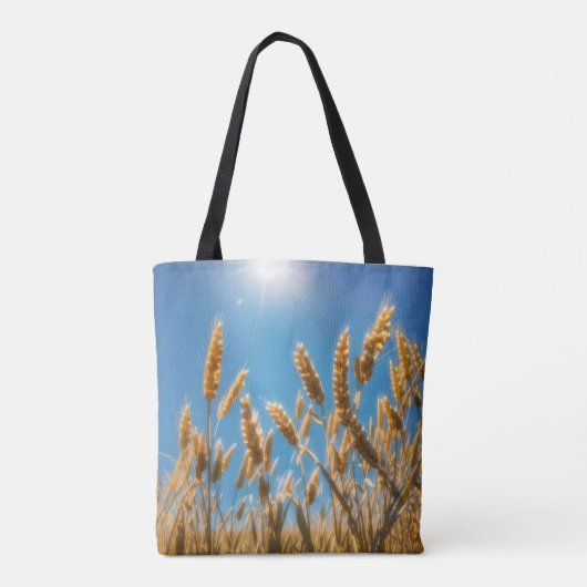 Aangepaste Afbeelding Natuur Waterverf Canvas tas (Achterkant)