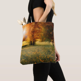 Aangepaste Afbeelding Natuur Waterverf Canvas tas