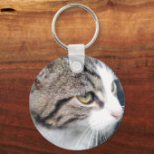 Aangepaste afbeelding ronde knoppen sleutelhanger  (Voorkant)