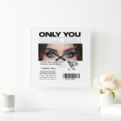 Aangepaste afbeelding & tekst | Gepersonaliseerd Vierkante Klok (Huis)