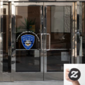 Aangepaste Afbeelding tekstvensterbewerking toevoe Raamsticker (Kantoordeur)