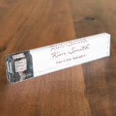 Aangepaste Afbeelding Topaz Naam Professional Tite Naambordje (Zijkant)