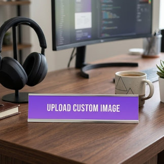Aangepaste afbeelding uploaden - Voeg uw eigen afb Bureau Naambordje