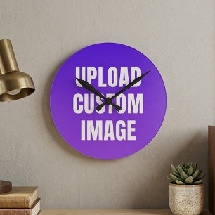 Aangepaste afbeelding uploaden - Voeg uw eigen afb Ronde Klok
