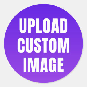 Aangepaste afbeelding uploaden - Voeg uw eigen afb Ronde Sticker