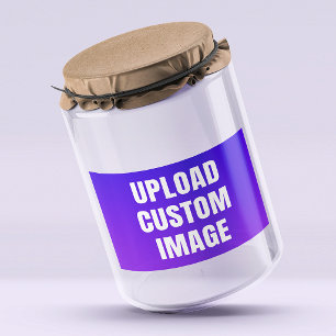 Aangepaste afbeelding uploaden - Voeg uw eigen afb Voedselcontainer Etiket