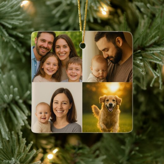 Aangepaste afbeeldingstekst keramisch ornament (Boom)