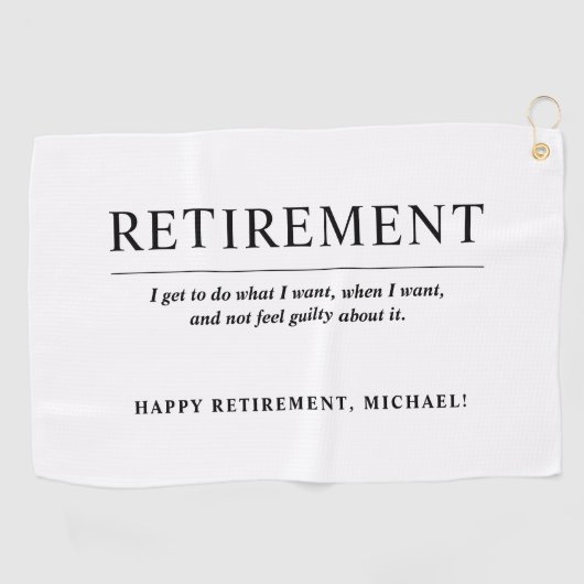 Aangepaste afboeking op maat golfhanddoek (Horizontaal)