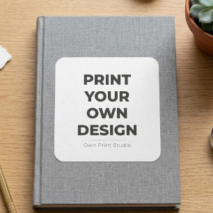 Aangepaste Afdruk Maken Eigen Ontwerp Laten Prin Vierkante Sticker