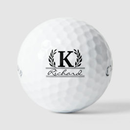 Aangepaste afdruk met monogram | Gepersonaliseerde Golfballen