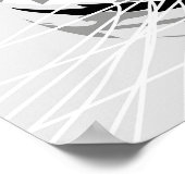 Aangepaste afdruk- TIJGER-WIT/GRIJS Poster (Hoek)