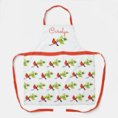 Aangepaste afdruk van kardinale vogels schort (Voorkant)