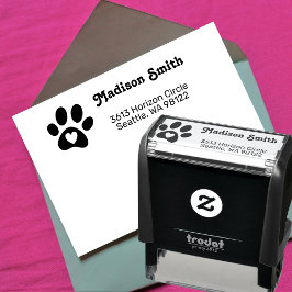 Aangepaste afdruk van Paw met het adres voor hartr Zelfinktende Stempel