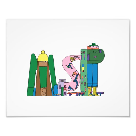 Aangepaste afdrukken | MINNEAPOLIS, MN (MSP) Foto Afdruk (Voorkant)