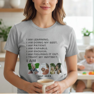 Aangepaste Affirmatie Nieuwe Moeder foto Cadeau T-shirt