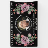 aangepaste afgeronde vormfoto met bloemen spandoek (Verticaal)