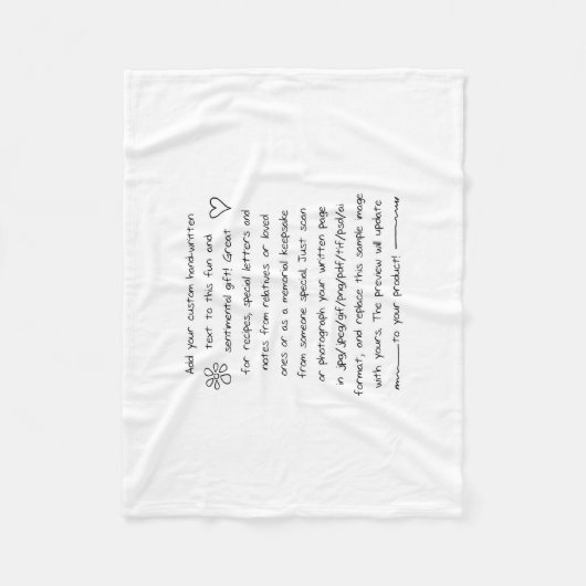 Aangepaste afhandeling fleece deken (Voorkant)