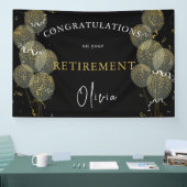 Aangepaste aflossing voor zwarte & goudfeesten spandoek (Beurs)