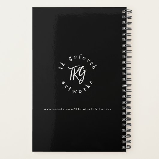 Aangepaste Afrikaanse Lion Moderne Waterverf Planner (Achterkant)