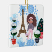 Aangepaste Afrikaanse meisjestoren Keramisch Ornament (Rechts)