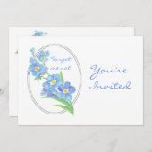 Aangepaste Afscheidsfeest Uitnodigen Vergeet mij n Kaart (Voorkant / Achterkant)