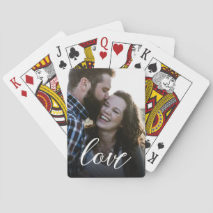 Aangepaste afspeelkaarten voor fotoliefdesscript pokerkaarten