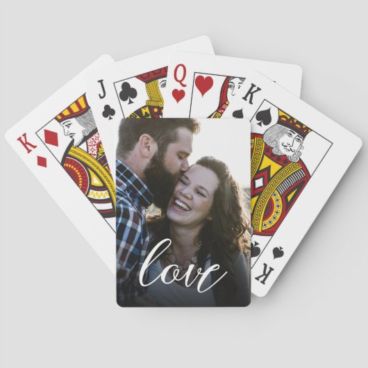 Aangepaste afspeelkaarten voor fotoliefdesscript pokerkaarten (Achterkant)