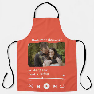 Aangepaste afspeellijst voor fotomuziek voor paren schort