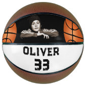 Aangepaste afspeelnaam en nummertoetsenbord foto basketbal (Voorkant)