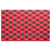 Aangepaste afstudeerdop Klasse Jaar rood Stof (Fat Quarter)