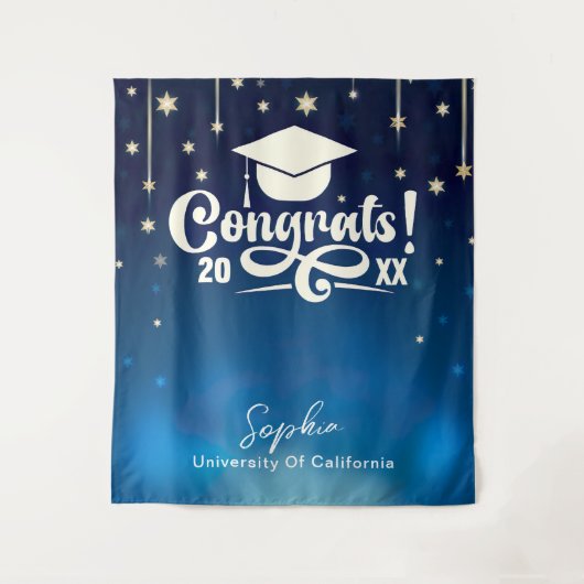 Aangepaste afstudeerfeest Decor 2025 Photo Booth Wandkleed (Voorkant)