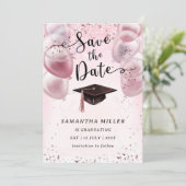 Aangepaste Afstudeerfeest Save the Date Kaart (Staand voorkant)