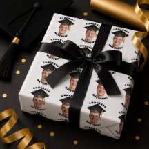 Aangepaste afstudeerfoto Stijlvolle felicitatie af