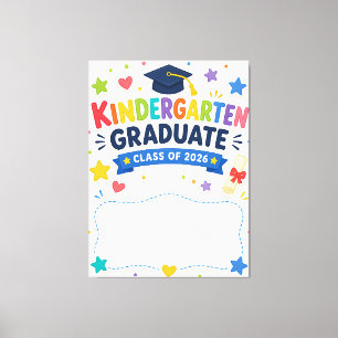 Aangepaste afstudeerklas kleuterschool 2026 canvas afdruk