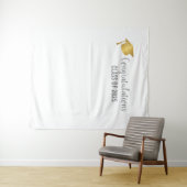Aangepaste Afstuderen banner Wandkleed (In Situ (horizontaal))